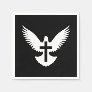 Dove met kruis servetten