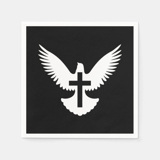 Dove met kruis servetten (Voorkant)