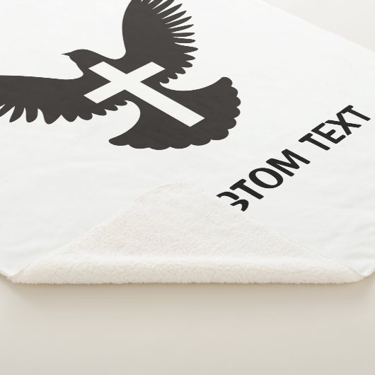 Dove met kruis sherpa deken (3/4)