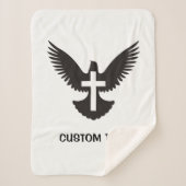 Dove met kruis sherpa deken (Voorkant)