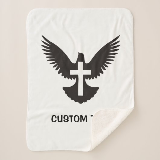 Dove met kruis sherpa deken (Voorkant)