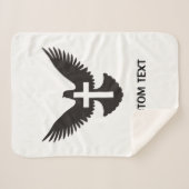 Dove met kruis sherpa deken (Voorkant (horizontaal))