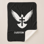 Dove met kruis sherpa deken (Voorkant)