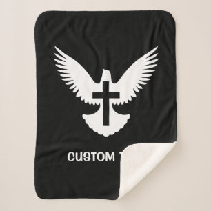 Dove met kruis sherpa deken