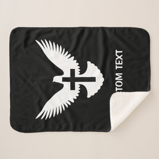 Dove met kruis sherpa deken (Voorkant (horizontaal))