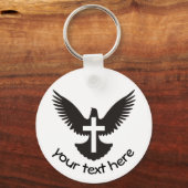 Dove met kruis sleutelhanger (Voorkant)
