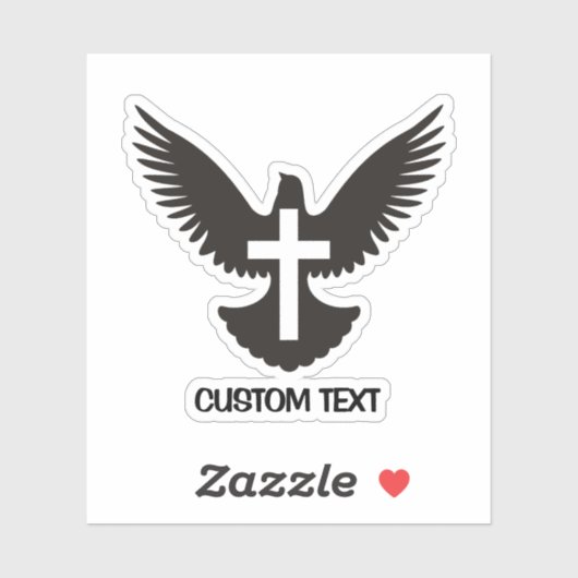 Dove met kruis sticker (Vel)