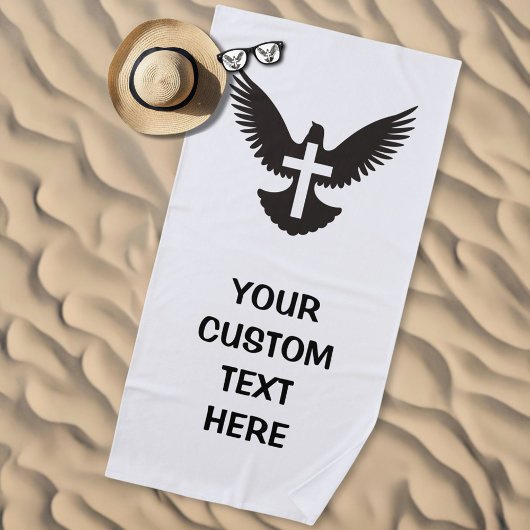 Dove met kruis strandlaken