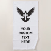 Dove met kruis strandlaken (Voorkant)