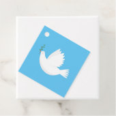 Dove met olijftak bedankjes labels (In situ)