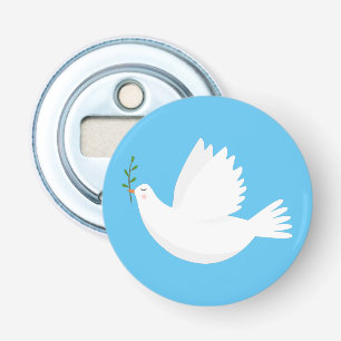Dove met olijftak button flesopener