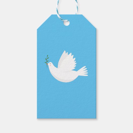 Dove met olijftak cadeaulabel (Voorkant)