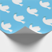 Dove met olijftak cadeaupapier (Hoek)