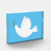 Dove met olijftak fotoblokken (Links)