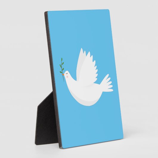 Dove met olijftak fotoplaat (Zijkant)