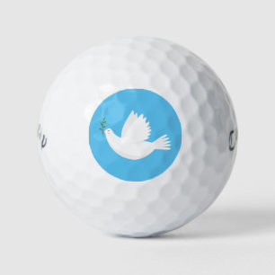 Dove met olijftak golfballen