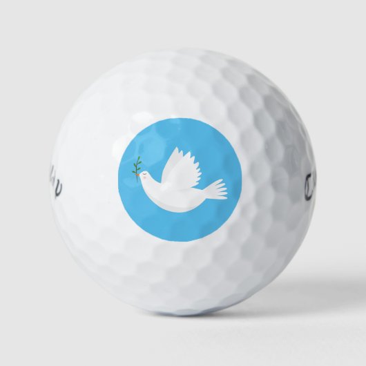 Dove met olijftak golfballen (Voorkant)