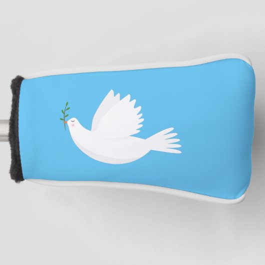 Dove met olijftak golfheadcover (Voorkant)