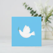 Dove met olijftak kaart (Staand voorkant)