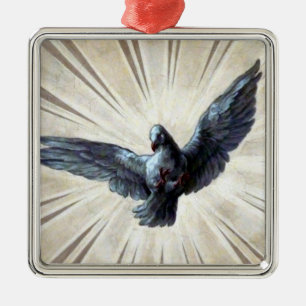 dove metal metalen ornament