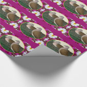 Dove Nest en Flowers Cadeaupapier (Hoek)
