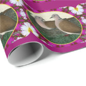 Dove Nest en Flowers Cadeaupapier (Rol Hoek)