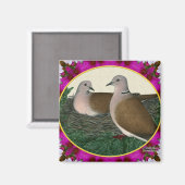 Dove Nest en Flowers Magneet (Voorkant / Achterkant)
