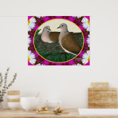 Dove Nest en Flowers Poster (Keuken)