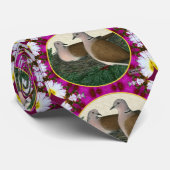 Dove Nest en Flowers Stropdas (Opgerold)