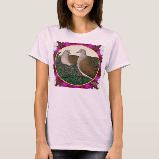Dove Nest en Flowers T-shirt (Voorkant)