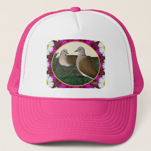 Dove Nest en Flowers Trucker Pet (Voorkant)