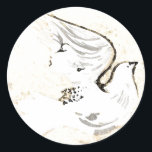 Dove of a Women ~ 20 Stickers<br><div class="desc">Original Art.  Match with other items.  Wedding Bride Date Bridal Shower Party Announcement Birthday Divorce.</div>