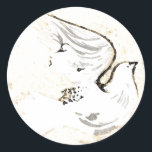 Dove of a Women ~ 20 Stickers<br><div class="desc">Original Art.  Match with other items.  Wedding Bride Date Bridal Shower Party Announcement Birthday Divorce.</div>