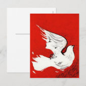 Dove of a Women Briefkaart / Invitation (Voorkant / Achterkant)