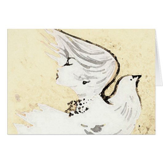 Dove of a Women ~ Card / Invitation (Voorkant Horizontaal)