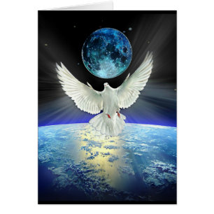 Dove of Heilige Geest over Planet Earth