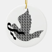 Dove of Hope Black Ribbon - Melanoma Keramisch Ornament (Voorkant)