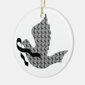 Dove of Hope Black Ribbon - Melanoma Keramisch Ornament (Links)
