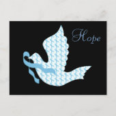 Dove of Hope Light Blue Ribbon - Prostate Cancer Briefkaart (Voorkant)