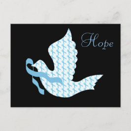 Dove of Hope Light Blue Ribbon - Prostate Cancer Briefkaart