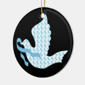 Dove of Hope Light Blue Ribbon - Prostate Cancer Keramisch Ornament (Links)