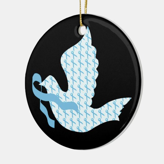 Dove of Hope Light Blue Ribbon - Prostate Cancer Keramisch Ornament (Links)