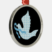 Dove of Hope Light Blue Ribbon - Prostate Cancer Metalen Ornament (Rechts)