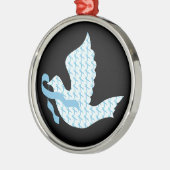 Dove of Hope Light Blue Ribbon - Prostate Cancer Metalen Ornament (Links)