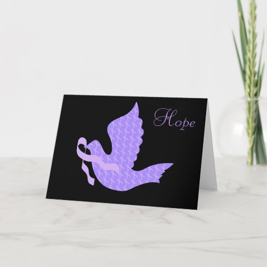 Dove of Hope Periwinkle Ribbon - Stomach Cancer Feestdagen Kaart (Voorkant)