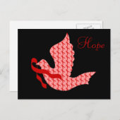Dove of Hope Red Ribbon - AIDS & HIV Briefkaart (Voorkant / Achterkant)