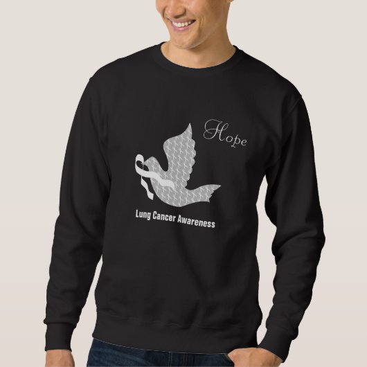 Dove of Hope White Ribbon - Lung Cancer Trui (Voorkant)