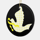 Dove of Hope Yellow Ribbon - Testicular Cancer Keramisch Ornament (Links)