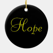Dove of Hope Yellow Ribbon - Testicular Cancer Keramisch Ornament (Achterkant)