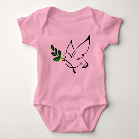 Dove of Peace Baby Outfit Romper (Voorkant)